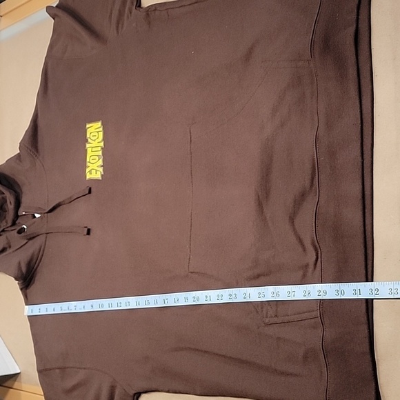 Exotikon Size 2XL Brown Hoodie Sweatshirt, Kangaroo Pockets, Like New Condition - Picture 7 of 10